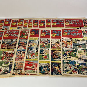 20x 1952 Mickey Mouse Weekly Walt Disney Paper Comics * Incomplete Read UK